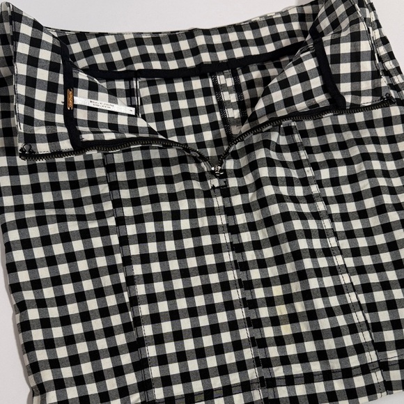 Free People Black and White Checkered Women's Skirt 8 - Picture 8 of 8